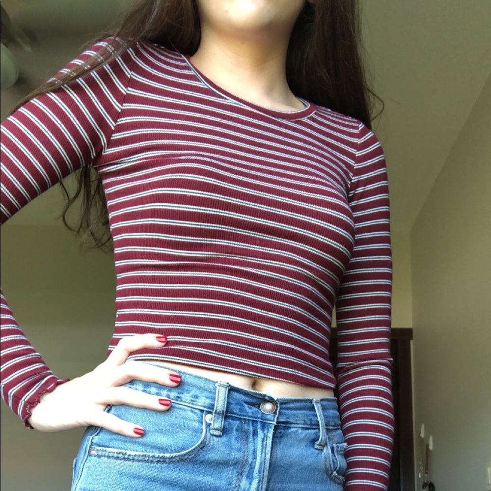 long-sleeve crop top from garage